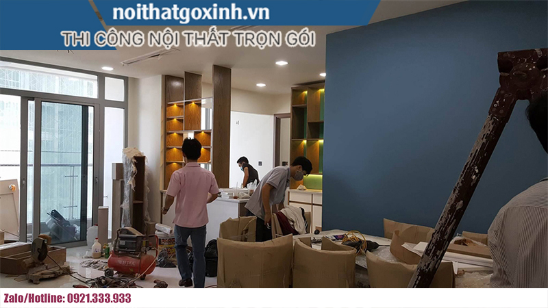 xưởng làm tủ bếp gỗ công nghiệp